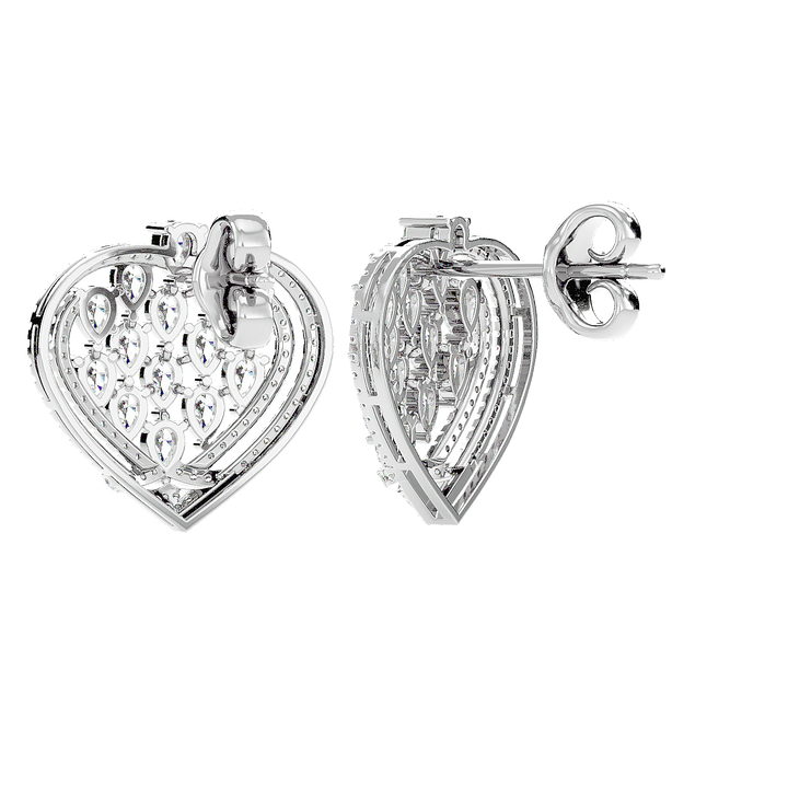 Heart Mosaic Diamond Earring