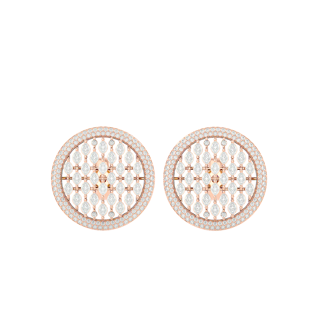 Snowball Diamond Earring