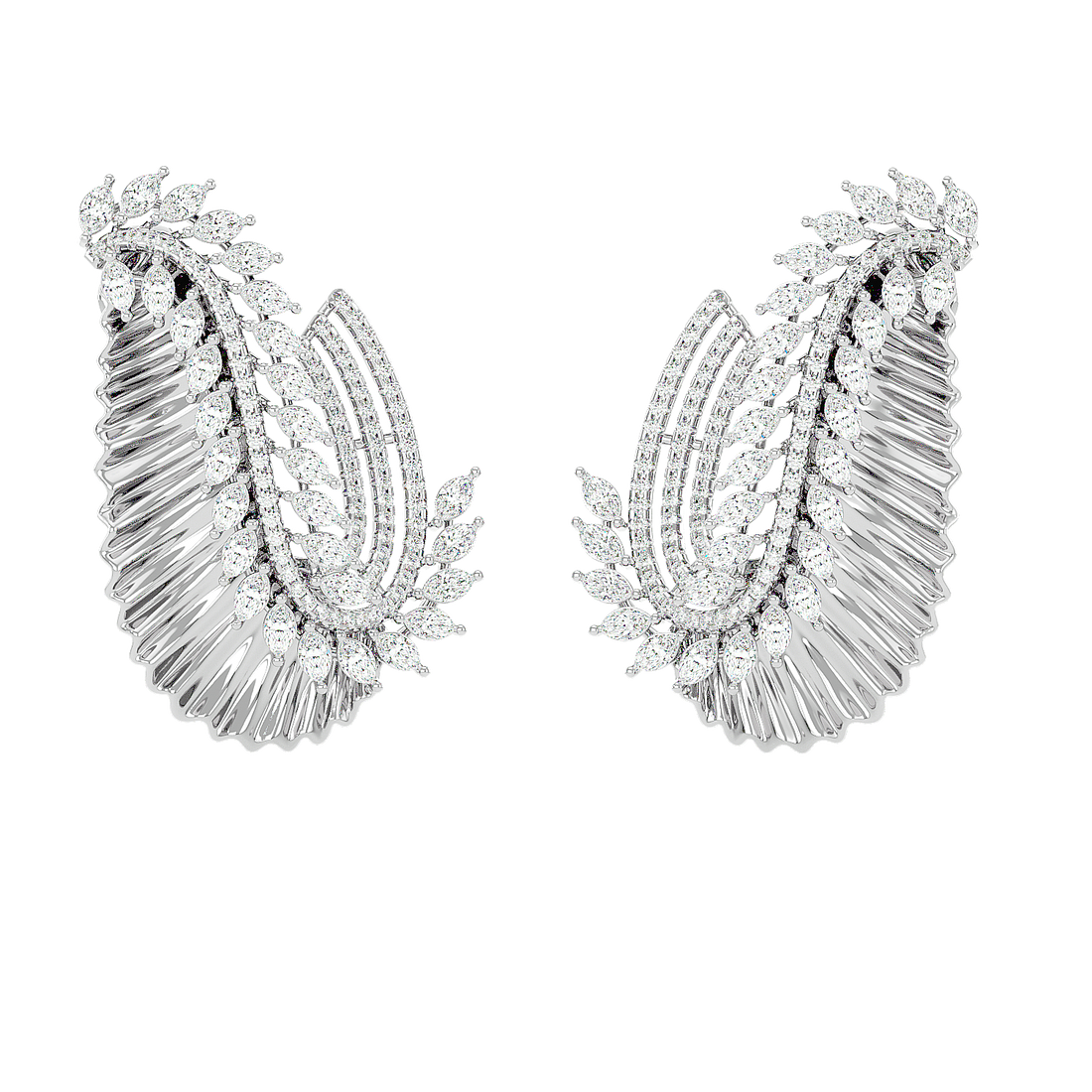 Wave Diamond Earring