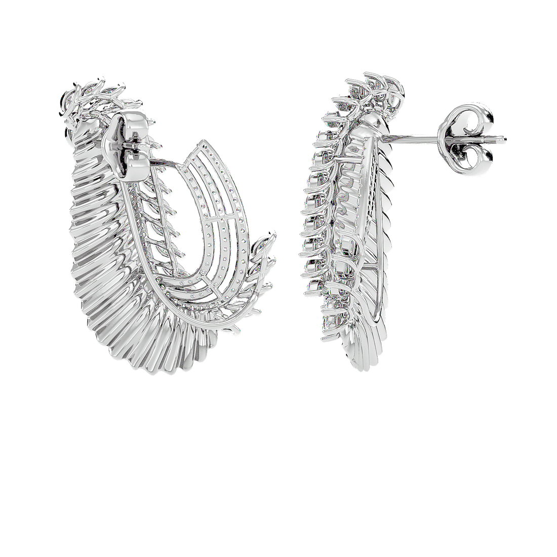 Wave Diamond Earring