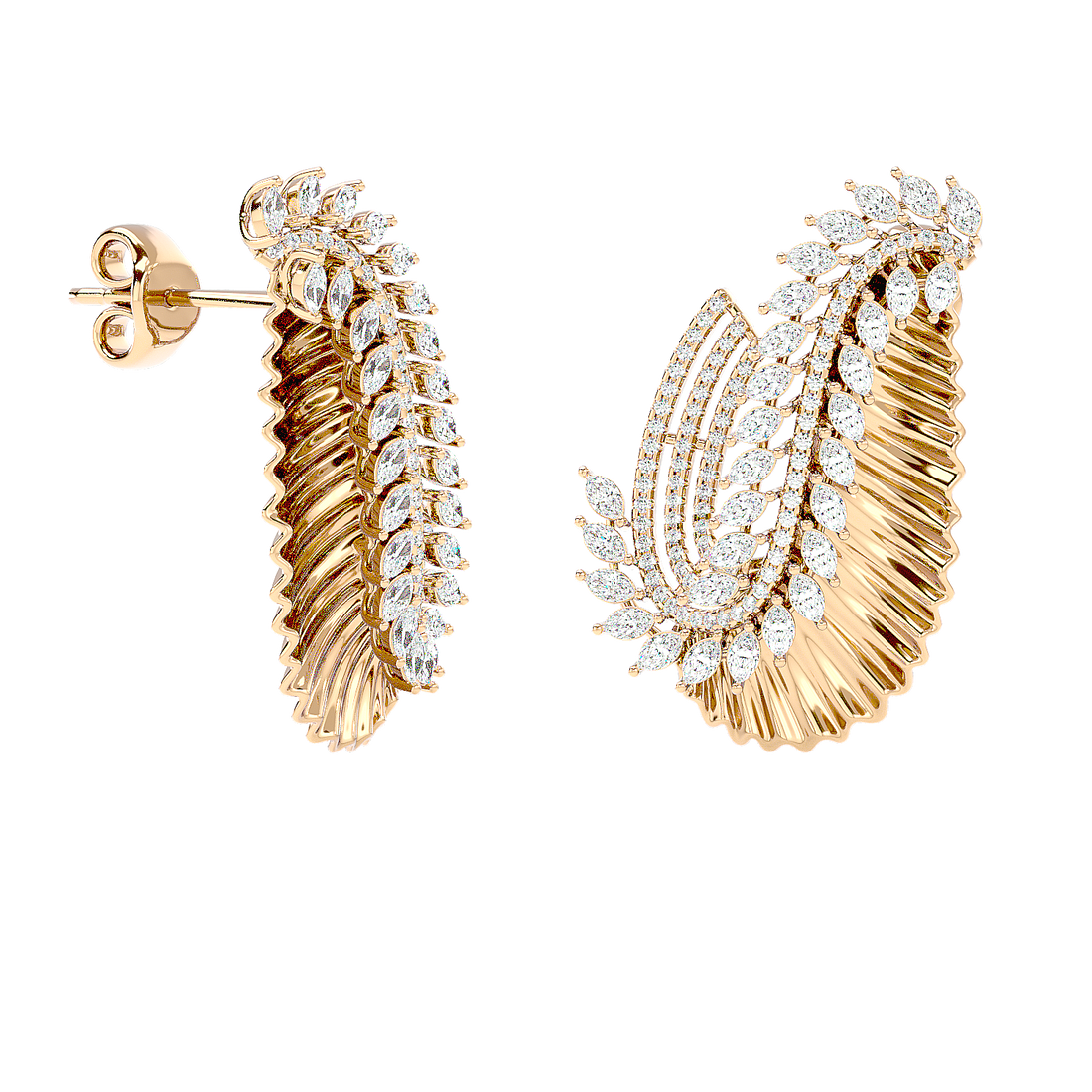 Wave Diamond Earring