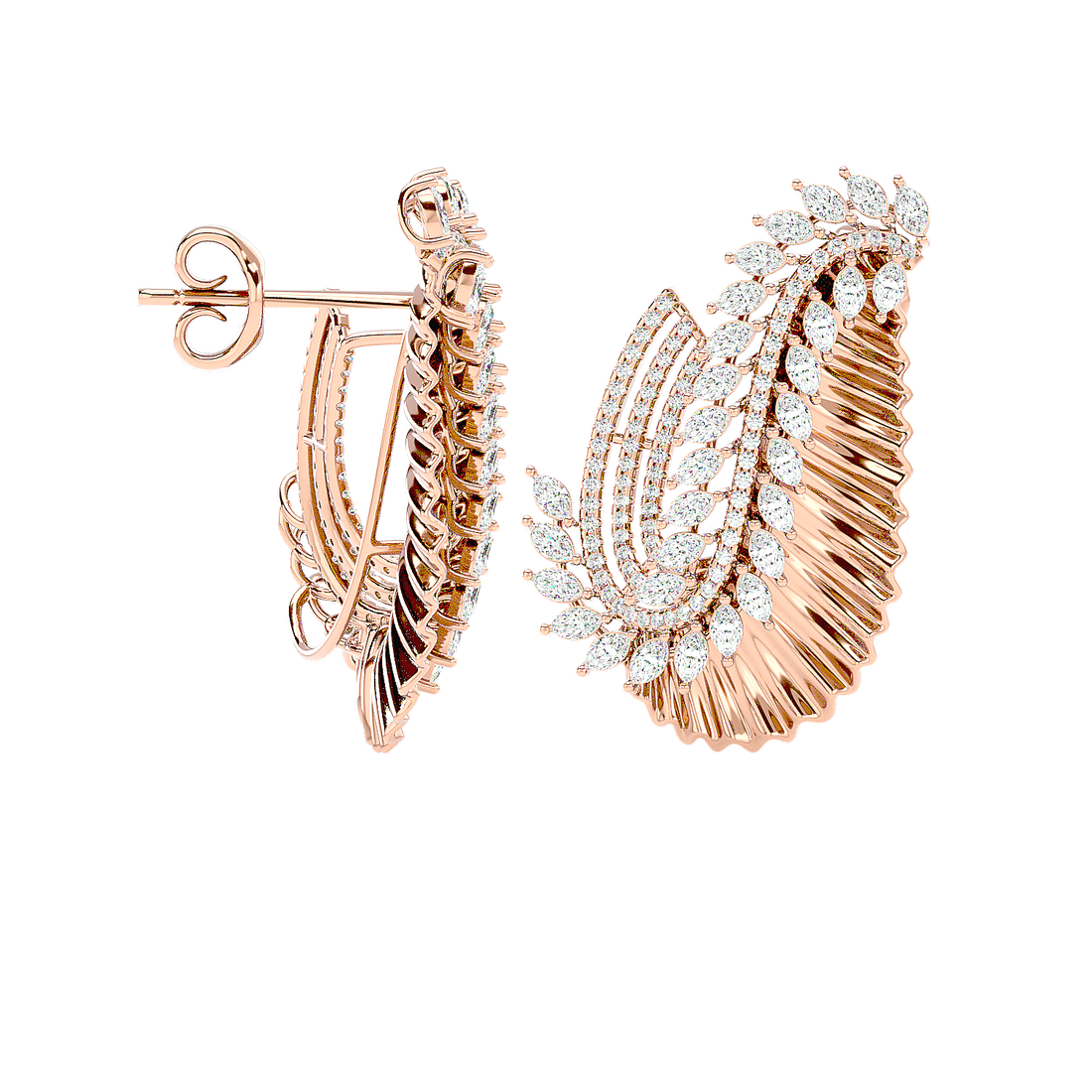 Wave Diamond Earring