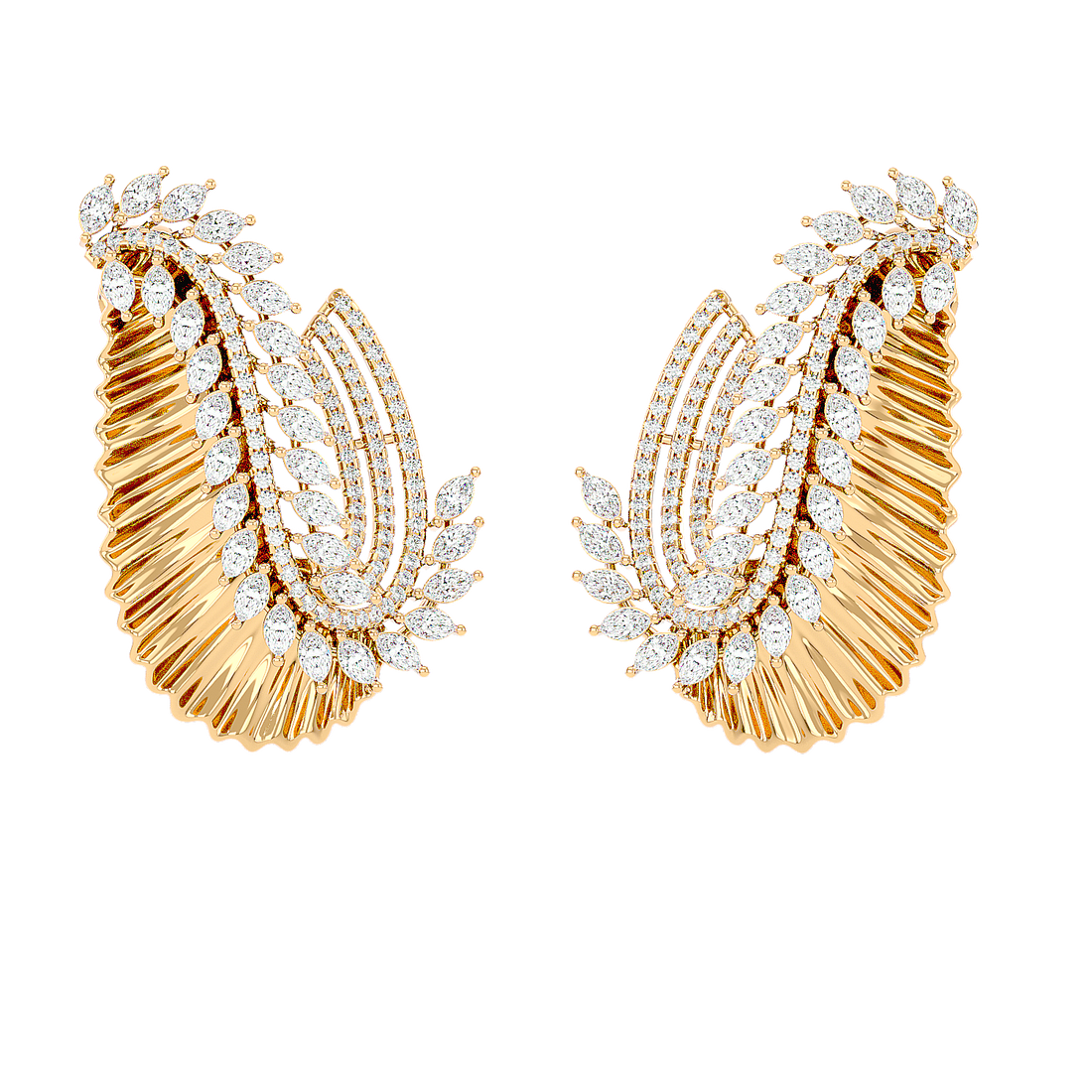 Wave Diamond Earring