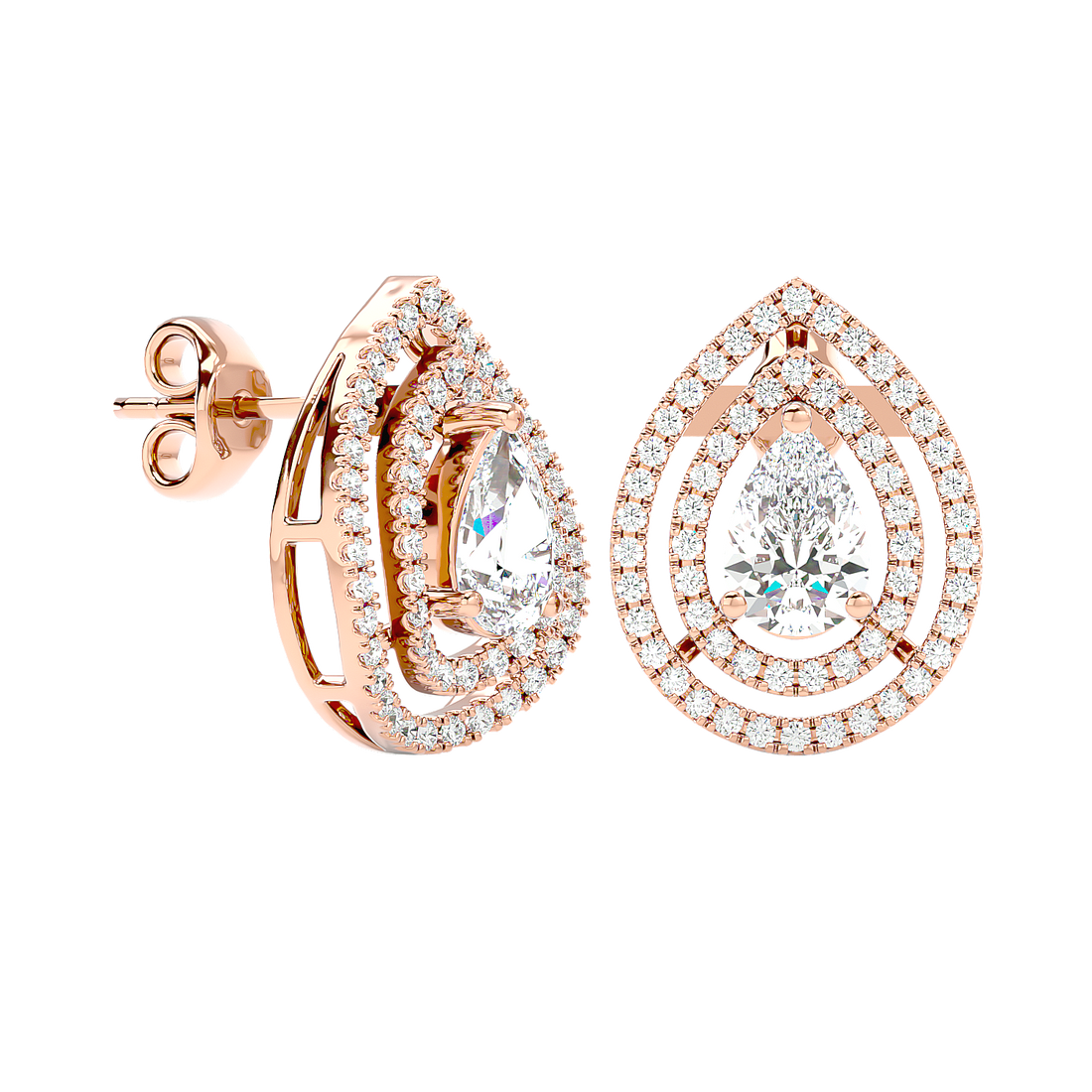 Drop Diamond Earrings