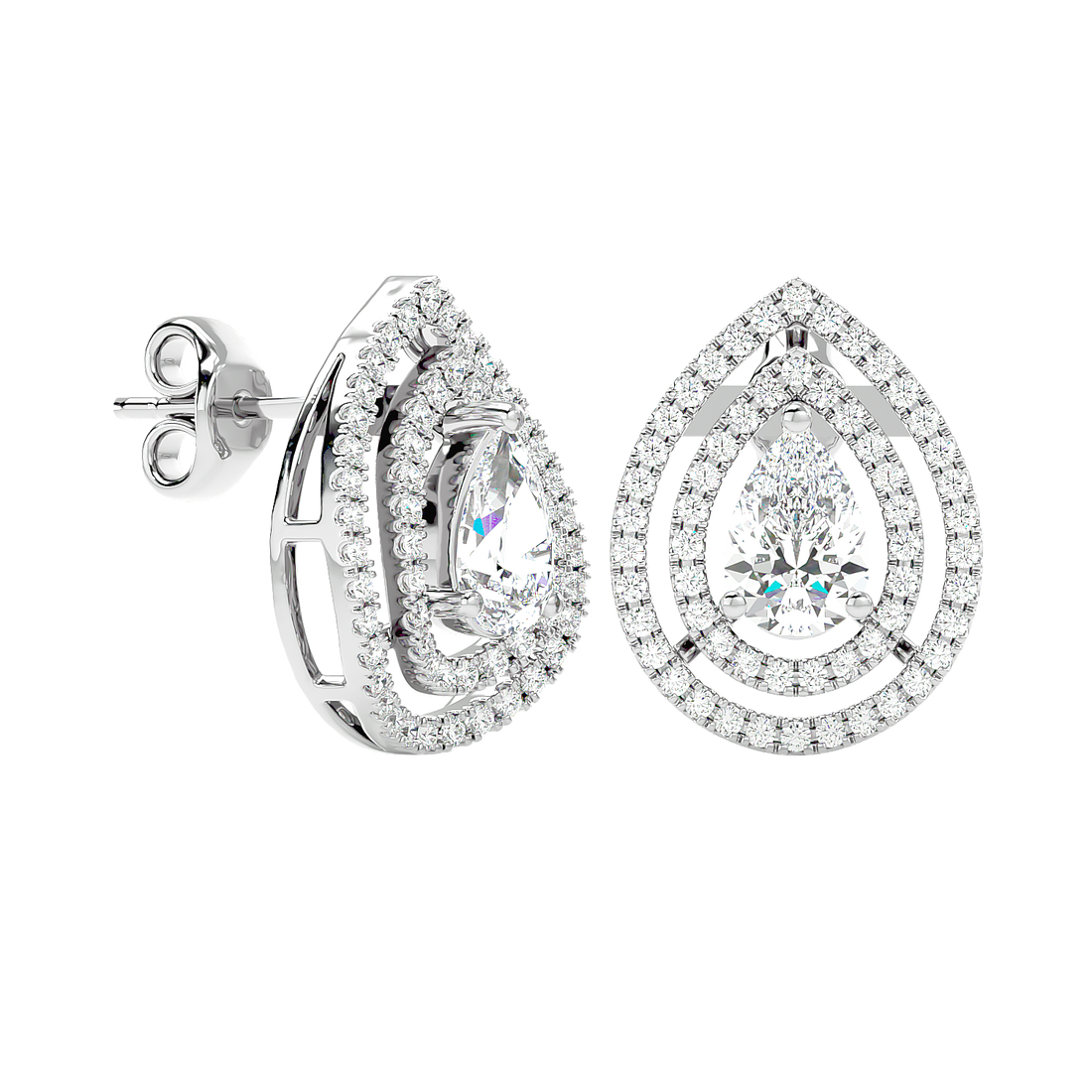 Drop Diamond Earrings