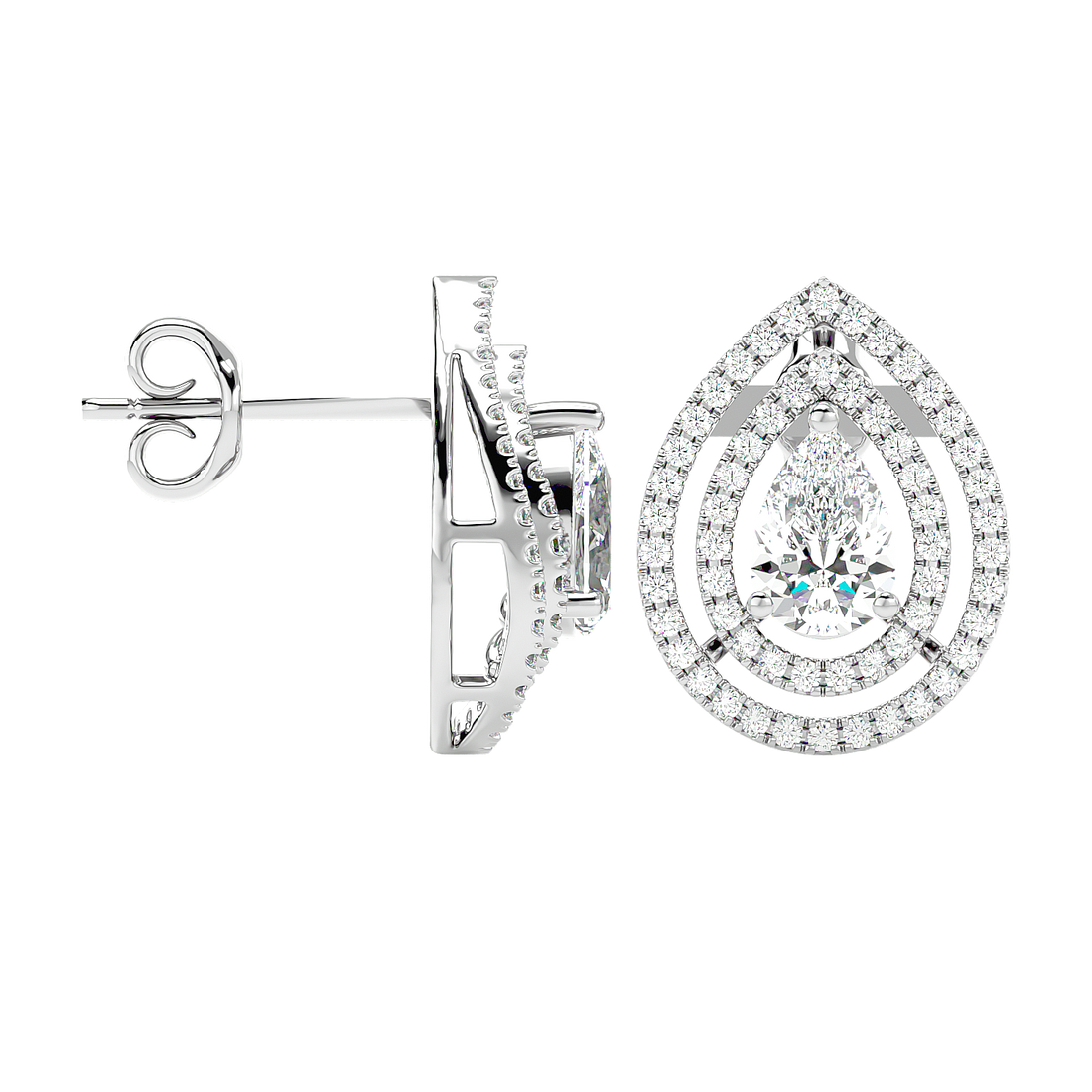 Drop Diamond Earrings