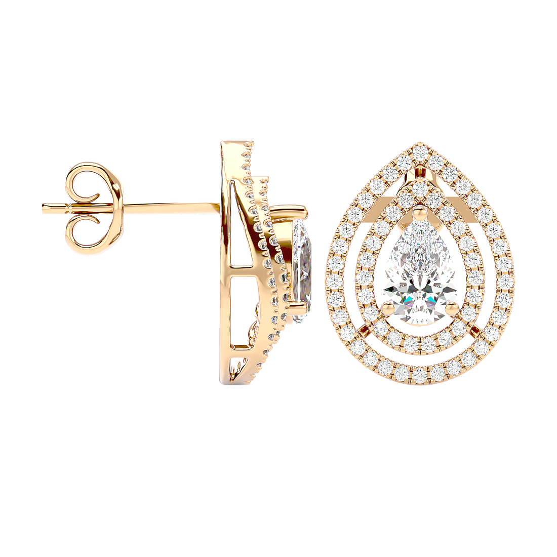 Drop Diamond Earrings