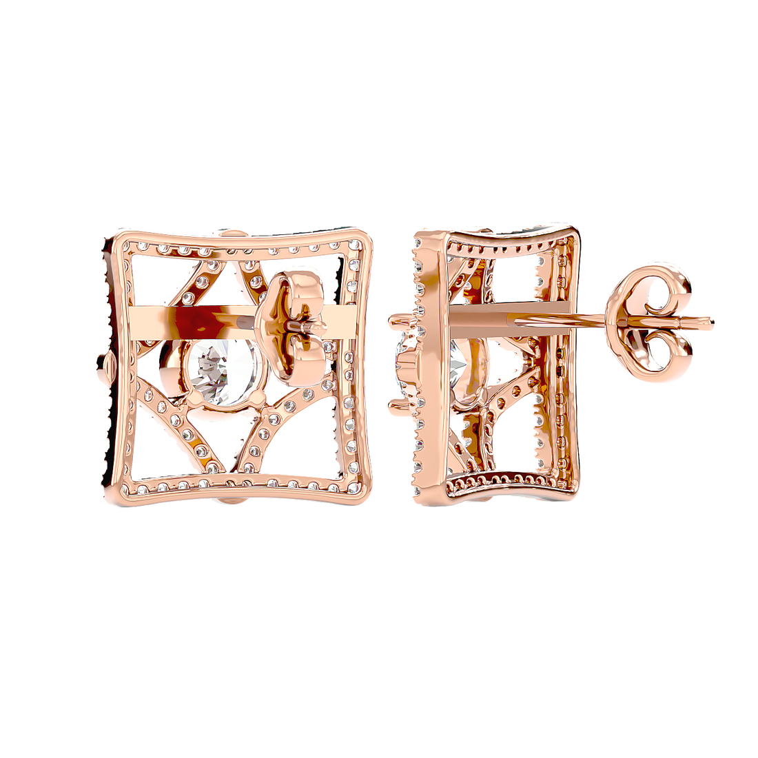 Square Diamond Earrings