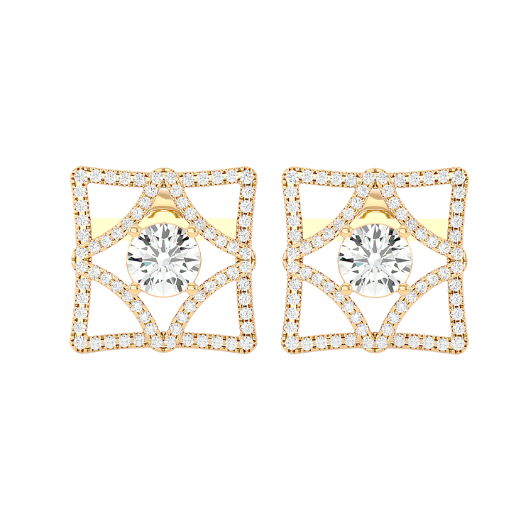 Square Diamond Earrings